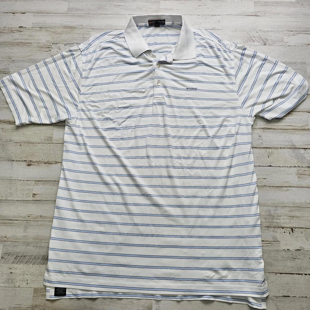 Peter Millar Summer Comfort Golf Polo Shirt WINDSOR (Canada?) Logo Men's LG